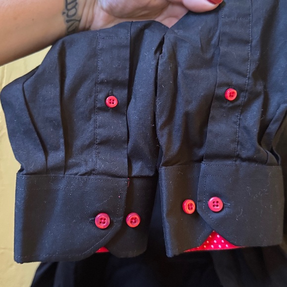 Alex Vando Black & Red Button Up Shirt - Picture 7 of 7